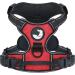 Joytale No Pull Dog Harness Reflective Pet Vest with Front Clip Adjustable Soft Breathable Harnesses with Easy Control Handle for Medium Dogs Training and Walking Red M M (Pack of 1) Red