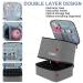 GR69N Nail Polish Organizer & Lamp Case - Holds 30 Bottles & 1 Nail Light | 2-Layer Portable Storage Bag with Dividers in Grey - Buy Online on GoSupps.com