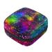 Abstract colorful universe rainbow galaxy pattern women's binding-storage bag menstrual pad bag portable menstrual cup pocket with zipper