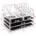 Ikee Design Clear Cosmetic Storage Organizer - 4 Drawer Makeup Display Case for Vanity, Bathroom Counter or Dresser - Buy Online on GoSupps.com