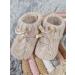 Royal Icon Soft Knitted Newborn Baby Booties with Bow | 0-3 Months | Coffee - Buy Online on GoSupps.com