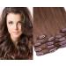 Clip In Extensions Set 100% Real Hair 7 pieces 70g Hair Extension 55cm Clip-In Hair Extension in the color #12 Light Brown