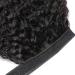 Luovce Ponytail Extension Human Hair Kinky Straight Wrap Around Ponytail Clip in Hair Extension 22 inches Natural Colour - Buy Online on GoSupps.com