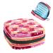 GIAPB Period Bag Sanitary Napkin Storage Bag Period Pouch Travel Makeup Bag Colorful Striped Alphabet Color2763