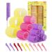 IENIN Self Grip Hair Roller  29 PCS 3 Sizes Velcro Hair Curlers Set with Clips and Hair Comb  Salon Hair Dressing Curlers  Jumbo Hair Rollers for Long Hair  Medium and Short Hair Bangs Volume Multi-colored