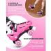 METROLLER Roller Skates for Teens - Adjustable 4 Sizes with Light up Wheels - Rose Medium-Big Kid (1-4 US) - Buy Online on GoSupps.com