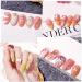 8 Pcs Resin Nail Tips Art Palette Set with 5 Brushes - Manicure DIY Pink - Buy Online on GoSupps.com
