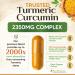 Turmeric Curcumin Supplement 2350mg - 95% Curcuminoids with Organic Turmeric & Ginger BioPerine Black Pepper for Best Absorption Nature's Vegan Joint Support Non-GMO Bottled in USA - 360 Capsules 360 Count (Pack of 1) - Buy Online on GoSupps.com