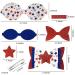 AOUXSEEM 4th of July Independence Day Hair Bow DIY Kit - 24 Sets | Pre Cut Pieces & Hair Clips Included - Buy Online on GoSupps.com