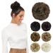 Yamel Messy Bun Hair Pieces for Women Hair Bun Extension Dark Coyote Brown Updo Curly Messy Bun Scrunchie