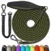 Aystkniet Bungee drag line for dogs 3m 5m 10m 15m 20m 30m shock -absorbing dog leash with padded handle reflective threads lockable hook for medium large dog 10m 8mm army green