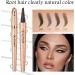 Eyebrow Pencil 4-Point Fork Tip Waterproof Eyebrow Pencil Smudgeproof Eyebrow Pencil Long Lasting Natural (3) - Buy Online on GoSupps.com