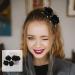 PMELCXD 4 Pieces Rose Hair Clip Flower Hairpin Rose Brooch Floral Clips Women Rose Flower Hair Accessories(Black) - Buy Online on GoSupps.com