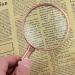 Portable 10X Antique Copper Handheld with Wooden Handle and Real Glass Best Reading Magnifier for Elderly Full of Stars - Buy Online on GoSupps.com