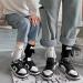 RudmaQ Couple Holding Hands Mid-Tube Socks - Magnetic 3D Doll Design for Friends, Sisters, Lovers in Black - Buy Online on GoSupps.com