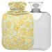 NAANLE hot hot water bottle with cover pastel yellow dandelion Transparent hot water bottle 2l large hot hot water bottle for menstrual cramps pain relief handfoots heat and cold therapy