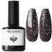 Modelones Gel Nail Polish, 15ML Shade of Black Glitter Holiday Gel Polish Soak Off LED Color Nail Polish, 0.5 Fl Ounce Z-Glitter Black 0.5 Fl Oz (Pack of 1)