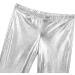 Inhzoy Men's Shiny Metallic Holographic Disco Flared Bell Bottom Pants - Silver Medium | Fashion Dance Trousers - Buy Online on GoSupps.com