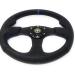 Blue Marine Boat Steering Wheel with 3-Spoke Design and Hub Adapter - 3/4 Tapered Keyway - Buy Online on GoSupps.com