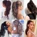 Claw on Ponytail Clip in Hair Extensions Straight Curly Wavy Long Hair Piece Pony Tail Synthetic Claw Jaw Ponytail Extensions 18" Curly Light Auburn 18 Inch-Curly Light Auburn-Curly - Buy Online on GoSupps.com