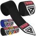 RDX boxing bandages children 2.5m inside gloves boxing elastic hand bands with thumb loop for mma muay thai kickboxing thai boxing box bag punching balls sparring box bandage boxing hand wraps black standard