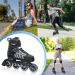 Nattork Adjustable Inline Skates for Adults & Teens | Black X-Large 8-10.5US | Indoor & Outdoor Roller Blades for Boys - Beginners - Buy Online on GoSupps.com