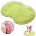 Foot brush for the shower footbrush footwear footbrush slide -resistant silicone massage pad laundry massager shower with non -slip suction cups cleaned peeling foot circuit relieves tired feet (green)