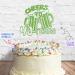 Cakeshop Cake Decoration Pack | Cheers Beers Happy Birthday Premium Double Sided Glitter Card Cake Topper & 25g Party Pack of Cake Sugar Sprinkles | Custom Age Cake Decorations (Green) Non-Prime Glitter Card: Green - Buy Online on GoSupps.com