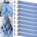 MQY Color 9PCs 21 Hair Accessories | Clip-in Colored Hair Extensions for Girls & Women - Haze Blue Highlights - Buy Online on GoSupps.com