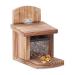 Relaxdays Squirrel Feeder FSC-Certified Folding Roof Ventilation Holes Feeding Station for Hanging Natural Wood