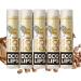Eco Lips GOLD Organic Lip Balm with Baobab Oil 6-Pack | USDA Organic Moisturizing Lip Care for Dry Chapped Lips | 100% Plastic-Free Packaging | Made in USA