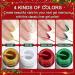 Yueshop Christmas Nail Art Gel Liner Polishes Set - 4x 8ml White Gold Red Green Colors - Soak Off Collection with Thin Nail Art Brush Pen Tool - DIY Nail Art for Girls and Women - Buy Online on GoSupps.com