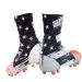 FITSPORT Football Spats - Football Cleat Socks - Cleat Spats for Soccer, Baseball & Softball,Cycling Black & White Small-Medium