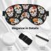 Luxury Sleep Mask for Men & Women - Soft Blackout Eye Masks for Travel Camping & Better Sleep - Sugar Skulls Design - Buy Online on GoSupps.com