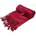 GFM Smooth Shiny Pashmina Style Scarf - Dark Red - Buy Online on GoSupps.com