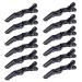 HH&LL 12pcs Hair clips for Styling – Wide Teeth & Double-Hinged Design – Alligator Styling Sectioning Clips of Professional Hair Salon Quality (Black)