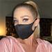 10pcs Washable Reusable Breathable Black Cloth Face Masks | Adult Size | Soft Elastic | Windproof | 3D Design - Buy Online on GoSupps.com