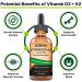 Vitamin D3 K2 Liquid Drops with MCT Oil Peppermint Flavor - Bone and Heart Health Support - 1 fl. oz - Buy Online on GoSupps.com