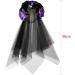 Rose Headband Ladies Girl Gothic Flower Garland with Black Veil Halloween Christmas Fancy Dress Costume Accessory for Wedding Bride Bridesmaid Birthday Party Photography Props Black+Purple - Buy Online on GoSupps.com