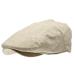 Men's Linen Flat Ivy Gatsby Summer Newsboy Hats Large-X-Large Khaki