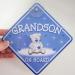 Teddy Cloud Grandson Non Personalised Novelty Baby on Board Car Window Sign