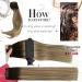 Moresoo Brown Balayage Clip in Human Hair Extensions - Dark Brown Root Ombre to Light Brown with Medium Blonde - 20 Inch 7Pcs/120g #3/8/22 - Buy Online on GoSupps.com