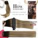 Shop Moresoo Ombre Clip In Extensions | Real Remy Hair Brown to Light Brown 80g 35cm - Perfect for Volume & Length - Buy Online on GoSupps.com