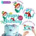 Mermaid Cake Topper Mermaid Cake Decorations Ariel Cake Topper Little Mermaid Mermaid Party Cake Decoration Shell Starfish Lobster for for Girl 1st 2nd 3rd Birthday Party Baby Shower Decorations Blue - Buy Online on GoSupps.com