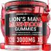 Lions Mane Gummies Sugar Free 120 Gummies for Clarity & Brain Nutrition Support - Lion's Mane Mushroom 3000mg with Ashwagandha & L-Theanine Brain & Mood Supplement Focus Memory Calm