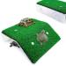 Keedolla Turtle Resting Basking Platform Grass Turtle Ramp for Aquarium, Tortoise Resting Terraces Grass Animal Reptile Pier Green Large