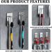 Funincrea 2 Pack Toothbrush Holder - 2-in-1 Wall-Mounted Self-Adhesive Rack for Toothbrushes & Cups (Black) - No Drilling Required | Durable Bathroom Organizer - Buy Online on GoSupps.com