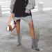 EKOUSN Women's Fashion Boots: Thick High Heel Short Boots with Velvet Detail - Pointed Toe Stretch Boots for Work, Riding, and Casual wear - Buy Online on GoSupps.com