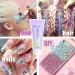 Fluorescent Glitter Set - 6 Iridescent Colors for Face Nails Hair & Body | Chunky Sequin Makeup Effects - Buy Online on GoSupps.com