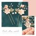 Buy Boyrot 3 pcs Hair Jewelry - Wedding Flowers Hair Crest with Pearl Pink Hairpins | Bridal Hair Accessories & Clips for Women and Girls - Buy Online on GoSupps.com